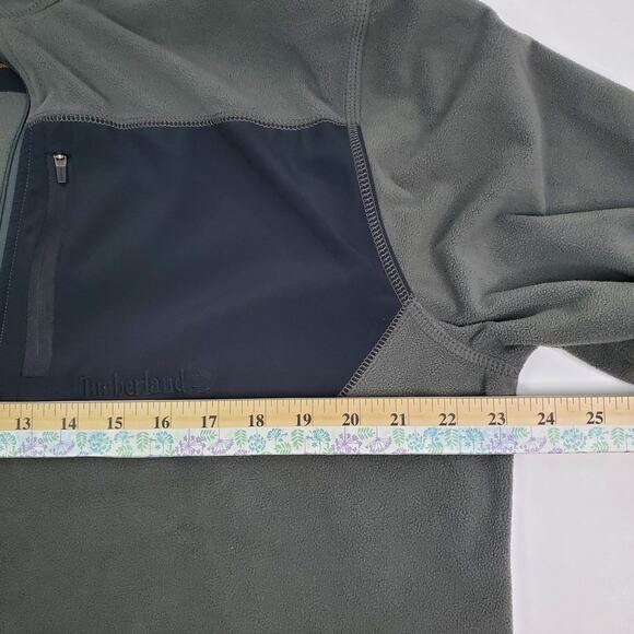 Timberland Men's Large Pullover 1/4 zip Long Sleeve Fleece Utility Pocket - Picture 4 of 7